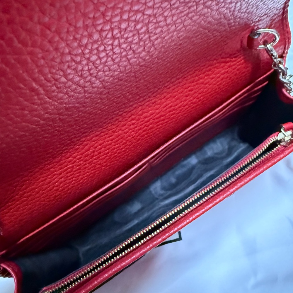 Gucci Interlocking G Soho Red Leather Wallet On C… - image 3